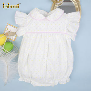 Conjunto de Romper con Estampado de Puntos en Colores Pastel para Bebés Niñas, Temporada de Primavera, 100% Algodón Orgánico, Certificado OEKO-TEX, No Tóxico, OEM ODM - Product Image 6