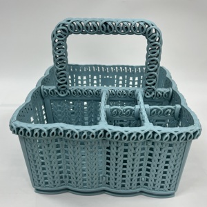 Panier de rangement en plastique intelligent avec poignée pour cuisines, salons, restaurants - Product Image 4