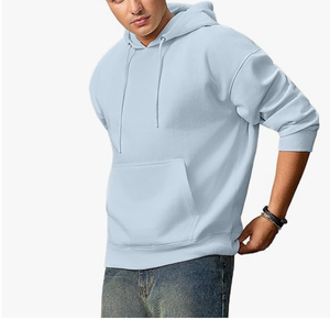 Winter <b>Vintage</b> <b>Oversized</b> Pullover <b>Sweatshirt</b> Trendy Long Sleeve Hoodie Solid Pattern Casual Sportswear for Outdoor Running Front - Product Image 1