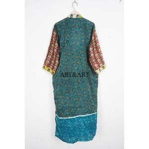 Dernière collection de kimonos d'été élégants et vintage pour femmes, 100% soie, courts, décontractés, imprimés de fleurs et de pois, vêtements de nuit, couvre-vêtement - Product Image 5