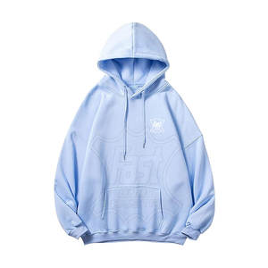 Sudadera Ligera de Algodón, Holgada, de Manga Larga, Lisa, Extra Grande para Hombre, Estilo Casual Diario, Estilo Urbano - Product Image 1