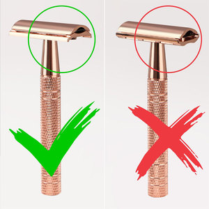 มีดโกนขอบคู่แบบเปิดมีดโกนแบบปลอดภัยใบมีดโกนคู่สำหรับโกนร่างกายและบิกินี่ทำจากโลหะทนทาน - Product Image 2