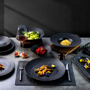 Juego de vajilla personalizada a granel, juegos de cena de porcelana, juego de platos de cena de cerámica, platos y cuencos de cerámica blanca para restaurante, plato <span class=keywords><strong>Buffet</strong></span> - Product Image 1