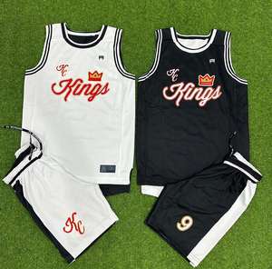 Customized Team Name Men Cheap High-quality Basketball Uniform Mesh Blank Basket Ball Jersey for Training Basketball Wear Sets - Product Image 1