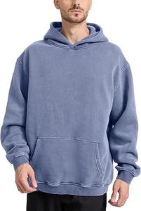 Men's 100% Cotton Solid Casual Pullover <b>Hoodie</b> Winter <b>Soft</b> Fleece Sweatshirt Custom Printed Breathable Anti-Shrink Anti-Wrinkle - Product Image 2