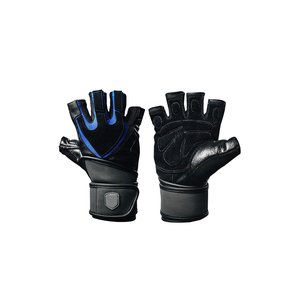 Gants d'haltérophilie anti-dérapant paume maille respirante enveloppement de poignet rembourré pour l'entraînement de musculation d'entraînement de gym - Product Image 1