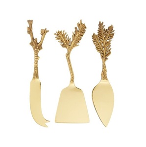 Ensemble de couteaux à fromage de renne en acier inoxydable et laiton de la meilleure qualité standard avec nickelé pour les ensembles de fromage de nouveau design d'hôtel - Product Image 6