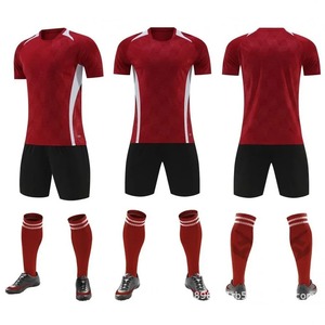 Conjunto de uniforme de fútbol para adultos, ropa de equipo deportiva de manga corta, camiseta de fútbol de competición de entrenamiento para hombres con texto impreso - Product Image 3