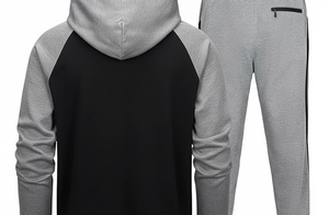 ชุดกีฬาผู้ชายฤดูหนาว เสื้อฮู้ดดี้และกางเกงขายาว |   ตัวเลือกสีแบบกำหนดเอง |   ผ้าฝ้ายฟลีซ 100% น้ำหนัก 380 กรัม ผ้าหนา ระบายอากาศได้ดี - Product Image 6