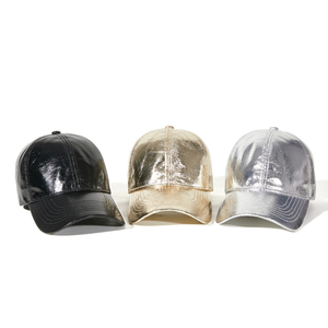 Casquette de baseball vintage sportive 6 panneaux en cuir lisse brillant imperméable, style 2026, rayée, idéale pour les voyages, les activités de plein air, la plage et le golf - Product Image 5