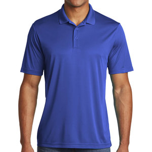 100% Polyester Bleu Polo Contraste Manches Courtes Revers Mode Casual Golf Shirts - Product Image 1