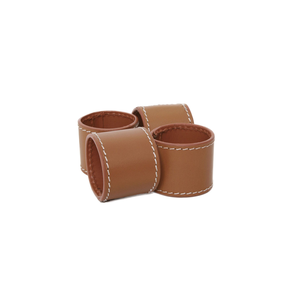 Leather Napkin Rings for Dining <b>Table</b> <b>Cloth</b> Holders Handcrafted of Natural Napkin Holder Restaurant <b>Round</b> Shape at Best Price - Product Image 6