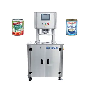 Canned food rice nitrogen inject vacuum tin metal can sealing machine