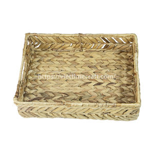 Bandejas rectangulares de jacinto de agua natural, juego de cesta hecho a mano apilable, juego de bandeja de cesta de jacinto de agua - Product Image 3