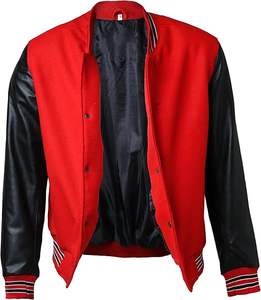 แจ็กเก็ตเบสบอลผ้าฝ้ายผสมพิมพ์ลายตัวอักษรโลโก้กันลมสไตล์ลำลองสำหรับให้ความร้อน - Product Image 3