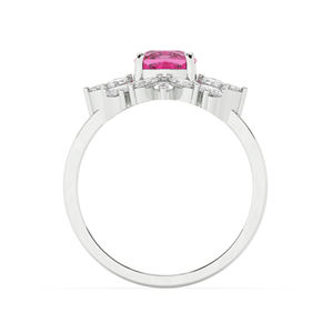 ใหม่อินเทรนด์18K เครื่องประดับอัญมณีทองคำขาวแหวนทับทิมเพชรธรรมชาติแท้สำหรับผู้หญิงคอลเลกชันพิเศษของจี้และเสน่ห์ - Product Image 5