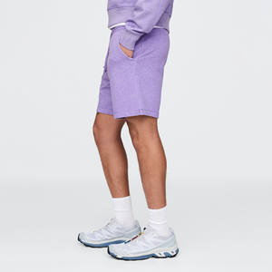 Short pour homme personnalisé de haute qualité en coton éponge française délavé à l'acide délavé Short 100% coton solide motif High Street - Product Image 3