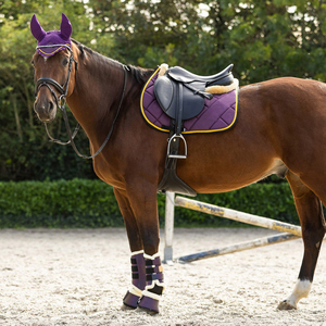 Tapis de selle de cheval de service écologique OEM couverture d'équitation de saut personnalisé couleur unie tapis de selle de cheval ensemble de coussins de selle équestre - Product Image 6