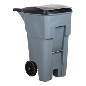 ถังขยะทรงสี่เหลี่ยมมีล้อพร้อมฝาปิด Rubbermaid FG9W2100GRAY BRUTE ขนาด 65 แกลลอน สีเทา - Product Image 4