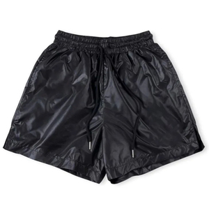 Shorts unisexe amples en toile non tissée brodée, avec cordon de serrage en nylon, séchage rapide, écologiques et respirants, vente en gros - Product Image 1