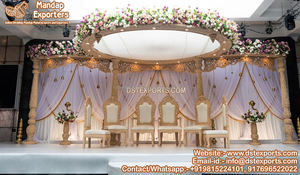 Magnífica boda decoración de escenario abierto impresionante ceremonia Roka evento decoración de escenario decoración de boda DEL SUR DE LA India escenario abierto - Product Image 4