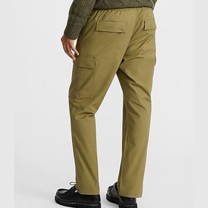 Pantalones cargo casuales de diseño personalizado para hombre, 100% algodón, pantalones de lona, pantalones deportivos, rectos, largos, con múltiples bolsillos para hombre - Product Image 2