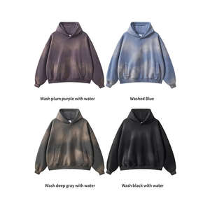 Sweat-shirt vintage en gros, qualité supérieure, sweat-shirt délavé à l'acide, coton lourd mélangé, sweat-shirts pour hommes, logo personnalisé - Product Image 3