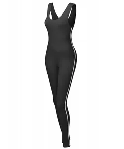 Nieuwe Aankomst Op Maat Gemaakt 2024 Oem Beste Hete Verkoop Groothandel Bulk Prijs Sport Jumpsuit Eendelig Mouwloze Bodysuit Voor Dames