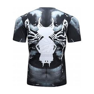 Camisetas de compresión de impresión personalizadas Camisetas de compresión ligeras de manga corta para hombres - Product Image 3
