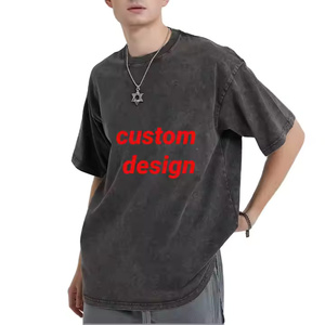 เสื้อยืดผู้ชายทรงโอเวอร์ไซส์ผ้าคอตตอนฟอกสีลายกรดวินเทจโอเวอร์ไซส์ออกแบบโลโก้ได้ตามต้องการ - Product Image 6