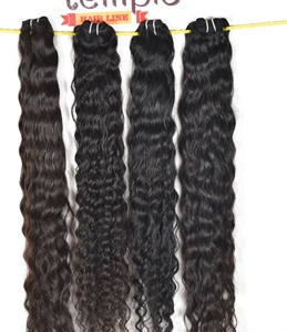 Extensiones de Cabello Humano 100% Virgen de Templo Indio, Doble Trama a Máquina, Sin Procesamiento, Cutícula Alineada, Venta al Por Mayor - Product Image 5