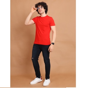 Qualité supérieure 100% coton demi-manche T-Shirt pour hommes basique extensible cou confortable tenue décontractée de tous les jours pour décontracté - Product Image 1