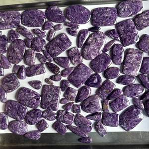 Cabujón de piedras preciosas de charoita púrpura Natural de grado AAA 100%, piedras preciosas sueltas verdes de alta calidad para uso en joyería - Product Image 3