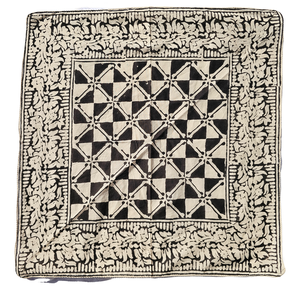 Unique Handcrafted 53x53cm Square Organic Cotton <b>Scarf</b> Bandana with Block Print Design for Women Hair Wrap <b>Neck</b> Accessory - Product Image 1
