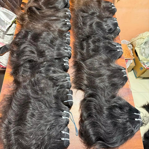 Cabello Remy virgen alineado con cutícula Natural 100%, mechones de cabello indio, extremos estirados dobles, proveedores mayoristas de calidad Premium - Product Image 6