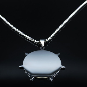 Nouveau Collier Pendentif Unisexe en Acier Inoxydable Plaqué Argent avec Chaîne à Maillons et Symbole Étoile Géométrique à Sept Branches – Cadeau Tendance - Product Image 3