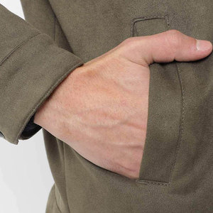 Peau de mollet fait nouveau 2025 produit hommes veste en cuir Logo personnalisé imprimé élégant conçu hommes daim veste en cuir - Product Image 6