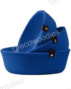 Multipurpose Sustainable Cotton Rope Wicker <b>Storage</b> Basket for Kitchen Living Room & <b>Wardrobe</b>-Easy Lifting Household Use - Product Image 4