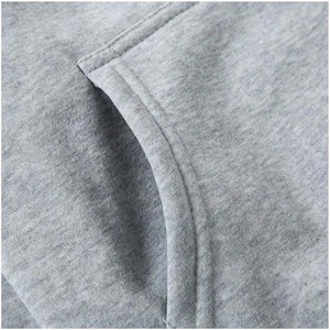Sudadera con capucha gris jaspeado personalizada para hombre con bolsillo de canguro polar tela de algodón ropa deportiva proveedor OEM ODM servicio - Product Image 5