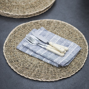 Joli style Accessoires Napperons À La Main Rectangle jonc de mer rond Napperons Coussinets Isolants Napperons Table À Manger Napperon - Product Image 3