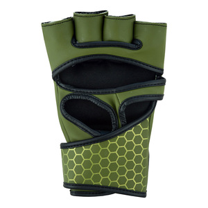 Gants de MMA réglables super rembourrés en cuir véritable de conception personnalisée avec poignées pour poignet velcro vente de gants de MMA souples à bas prix - Product Image 3