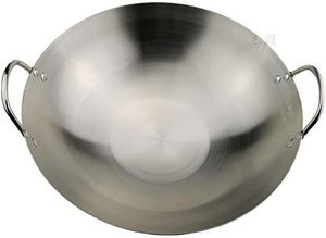 Wok écologique en acier inoxydable à induction avec poignées Wok de cuisson en acier inoxydable directement de fournisseurs indiens - Product Image 3