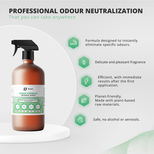 Neutralizador de Olores en Aerosol Intenso, Fórmula Verde: Olores de Tabaco, Mascotas, Pescado y Humedad - Botella de 1L - Terminado - Product Image 4