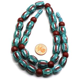 Lote al por mayor de cuentas de cristal de Chevron y Prosser Vintage de primera calidad para la fabricación de joyas, cuentas de cristal de Murano - Product Image 3