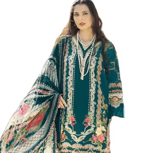 Dernière collection de coton lourd Karachi avec coton pur Mal Mal lourd Salwar pour femmes Inde et Pakistan - Product Image 1