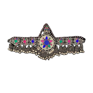 เทรนด์แฟชั่นล่าสุด ชุดเครื่องประดับทองแดงประดับเพทายแบบอัฟกัน สร้อยคอ ต่างหู ชุดของขวัญงานแต่งงาน งานปาร์ตี้ วันครบรอบ - Product Image 4