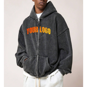 Sweat-shirt à capuche pour homme en gros avec logo personnalisé - Coton de haute qualité, écologique - Product Image 3