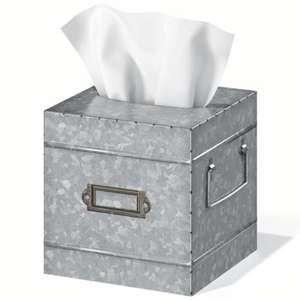 Boîte à mouchoirs en métal galvanisé la plus vendue avec charme de ferme industrielle pour cuisines et salles de bains - Product Image 5