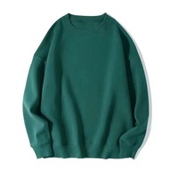 2025 automne nouvelle couleur unie col rond sweat décontracté pour hommes et femmes coupe ample intérieur Couple polyvalent haut à manches longues
