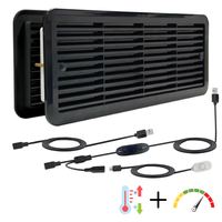 Contrôle de la température et de 10 vitesses 3 fenêtres RV évent mural latéral avec ventilateurs de 120mm pour le refroidissement de caravane et de remorque de camping-car